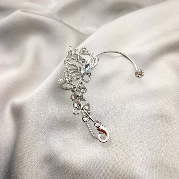 Butterfly Cuff Clip Earrings 3 - Picture 2 of 3